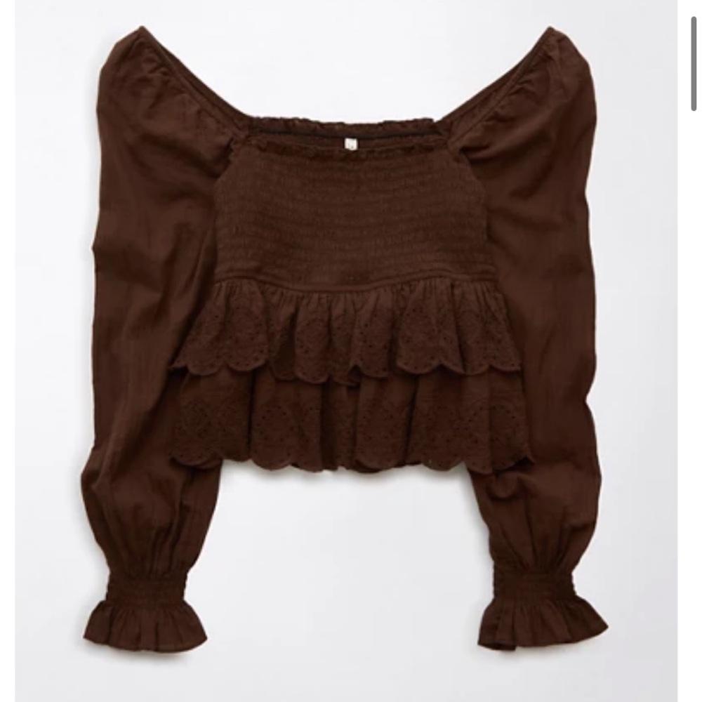 American Eagle Outfitters Dark Brown Blouse
